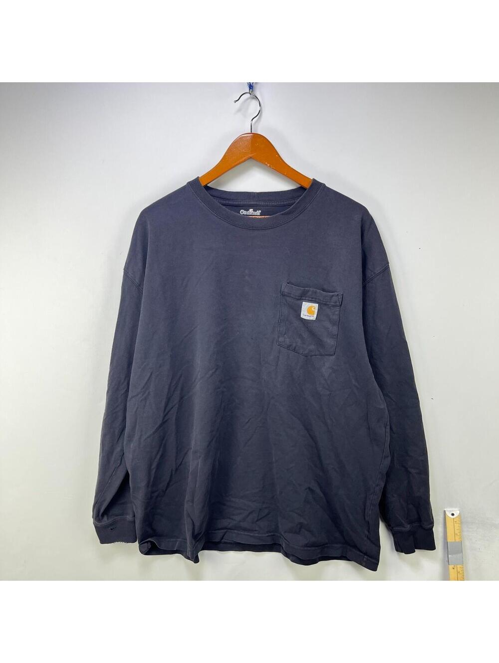 Vintage Carhartt Faded Black Pocket Long Sleeve XL
